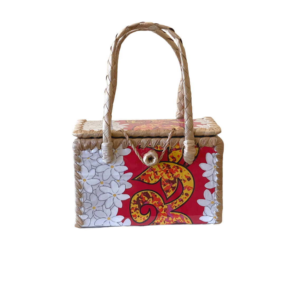 Red/White Tahitian Purse – From The Fenua