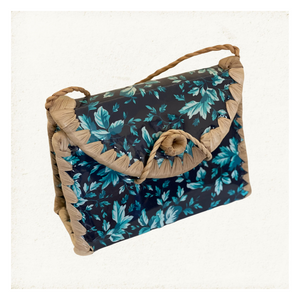 Blue Floral Print Pae'ore Purse