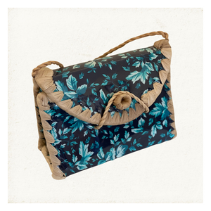 Blue Floral Print Pae ore Purse From The Fenua