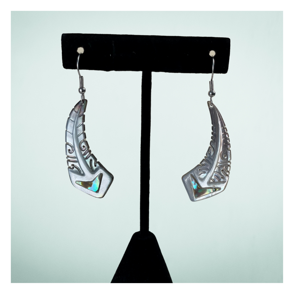 Arue Paua Shell Curve Earrings