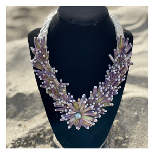 Purple Sea Urchin Necklace