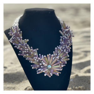 Purple Sea Urchin Necklace